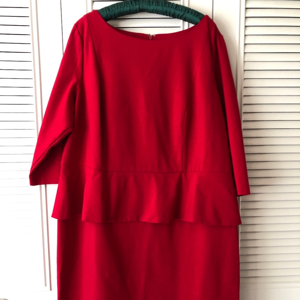 Classy Talbots Ponte peplum dress